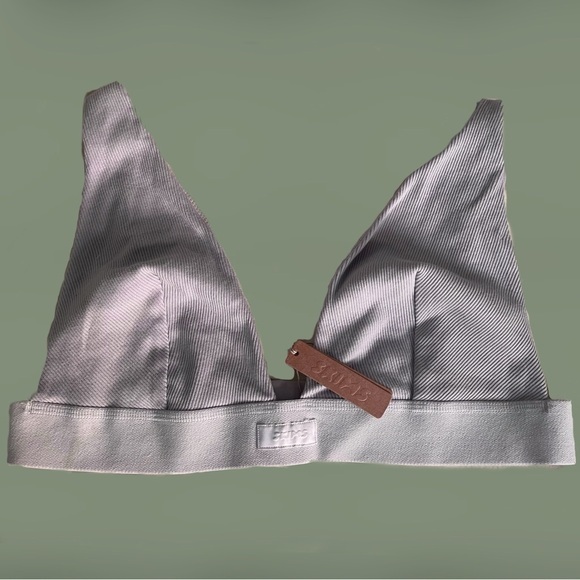 SKIMS Other - NEW Skims Ribbed Cotton Plunge Bralette Unlined Wireless